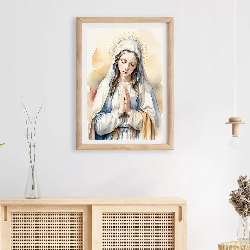 Catholic Wall Art Saint Christina Jesus Virgin Mary Christian Religious Portraits Canvas Biblical Faith Inspirational Home Decor