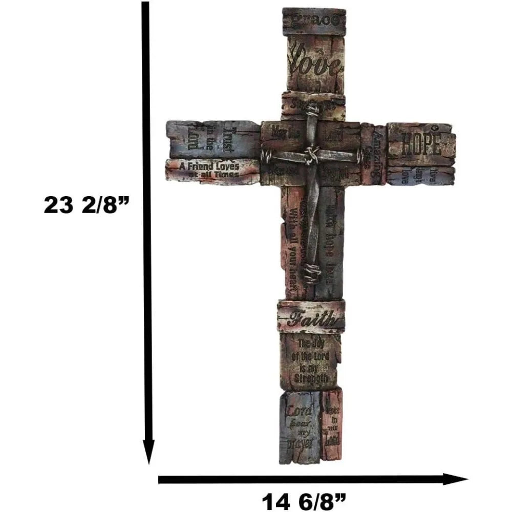 Ebros Gift Rustic Western Christian Holy Bible Scripture Inspirational Words of Encouragement Friendship Faith Hope Love Grace W