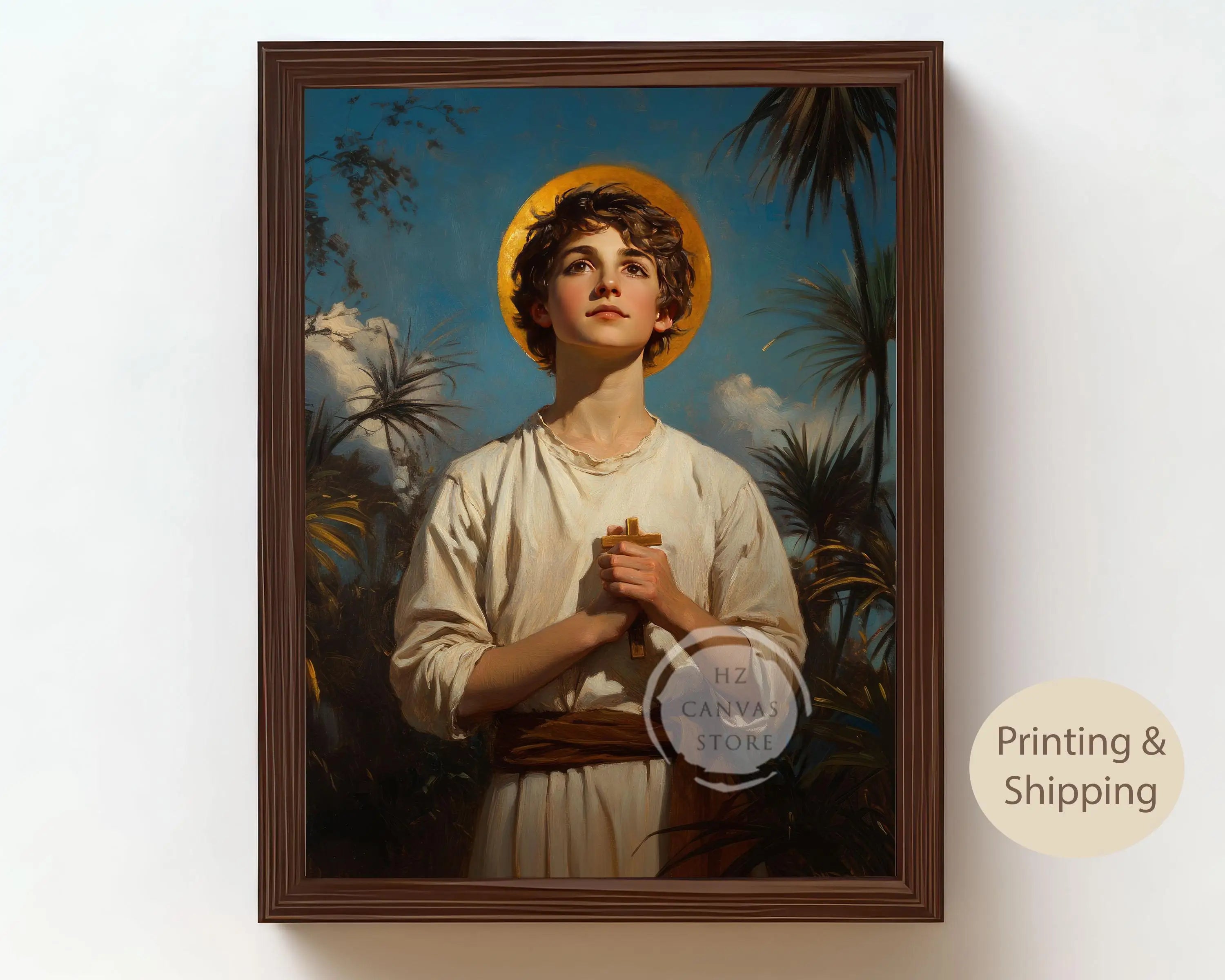 Catholic Wall Art Saint Christina Jesus Virgin Mary Christian Religious Portraits Canvas Biblical Faith Inspirational Home Decor