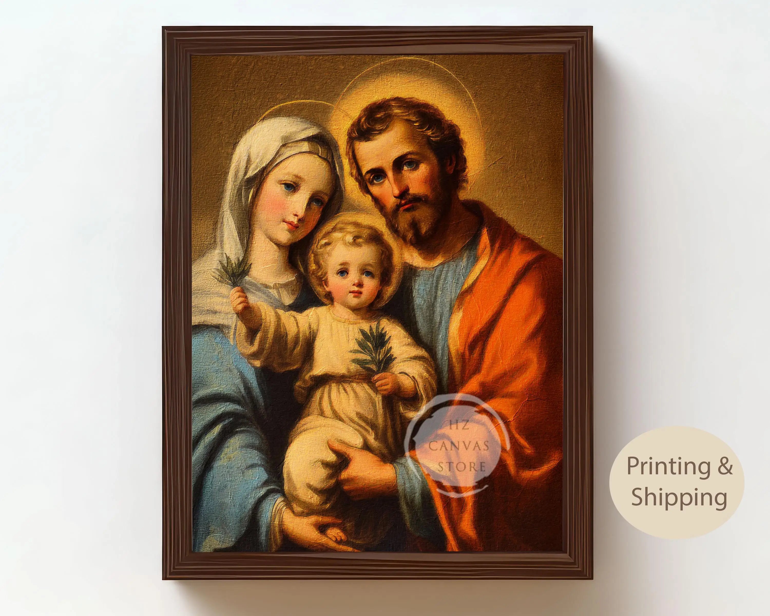 Catholic Wall Art Saint Christina Jesus Virgin Mary Christian Religious Portraits Canvas Biblical Faith Inspirational Home Decor