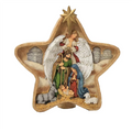 AB47-European Holiday Decoration Home Table Decoration Five-Pointed Star Manger Birth Window Decoration