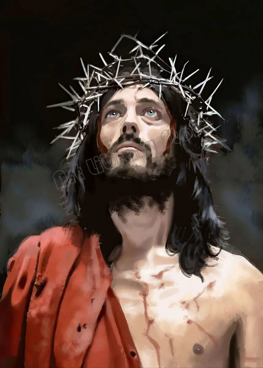 Jesus Christ Portrait Hand of God Poster Retro Christian Religious Canvas Painting Wall Art Pictures Christmas Home Decor