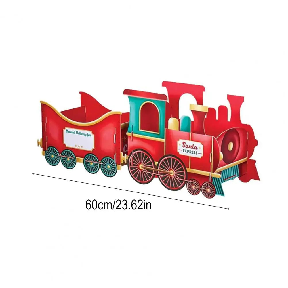 Santa Gift Train Christmas Gift Train Festive Christmas Train Toy Set with Santa Gift Boxes Gingerbread Ornaments for Kids