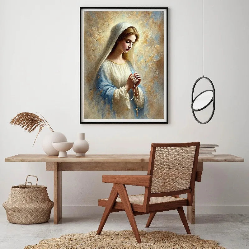 Catholic Wall Art Saint Christina Jesus Virgin Mary Christian Religious Portraits Canvas Biblical Faith Inspirational Home Decor