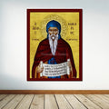 Greek Orthodox Saint Lydia Icon Canvas Print HD Byzantine Art Large Religious Wall Decor for Prayer Corner Office Christian Gift