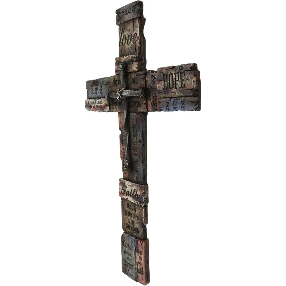 Ebros Gift Rustic Western Christian Holy Bible Scripture Inspirational Words of Encouragement Friendship Faith Hope Love Grace W