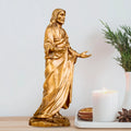 31cm Bronze Jesus Sculpture Christ Blessing Jesus Bronze Statue Church Bronze Figurines Home Decor Ornaments Antique Crafts