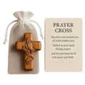 Handheld Prayer Cross Wooden Crucifix Pocket Size Daily Devotion Cross for Catholics Christians Spiritual Seekers Christmas Gift