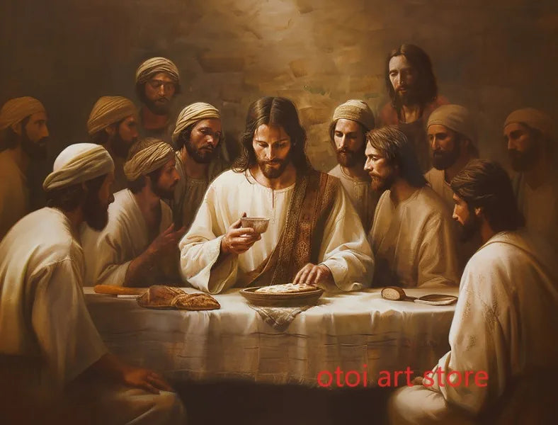 Religious Retro Jesus Christ Savior Christian Jesus Portrait Art Poster Canvas Painting Wall Print Picture for Room Home Decor