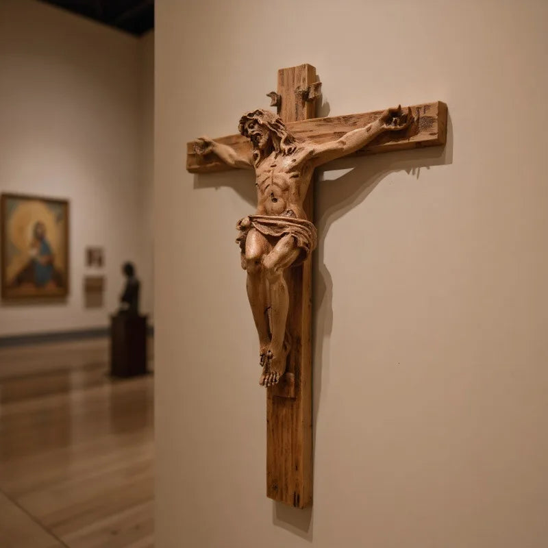 2025 NEW 1pcs Easter Cross Home Office Desktop Resin Ornaments Holiday Decoration Resin Crafts