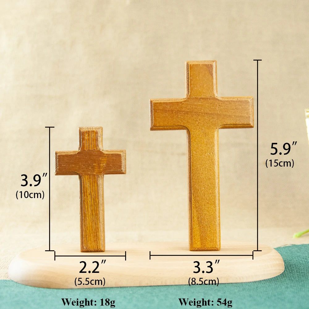 HTISOK Christian Church Religious Wooden Cross Church Decoration Holding Cross Religion Gift Pastor Bishop Religion Ritual
