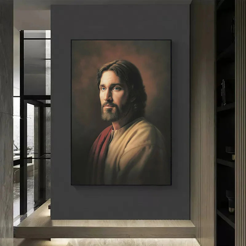Jesus Christ Portrait Hand of God Poster Retro Christian Religious Canvas Painting Wall Art Pictures Christmas Home Decor
