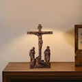 Standing Crucifix Jesus Cross Statue 10 inch High Catholic Table Cross Jesus Crucifix for Chapel Christian Collection Prayers