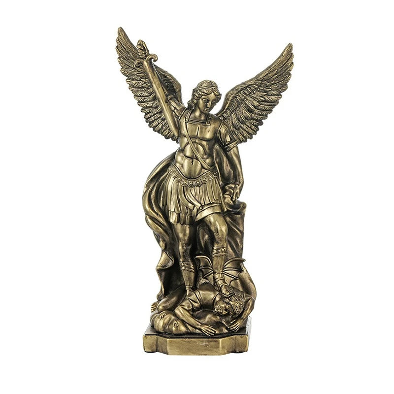 St. Michael Statue for Home Protection Catholic Saint Sculpture Christian Gift Idea Resin Decor Church Altar Figure Home Decor