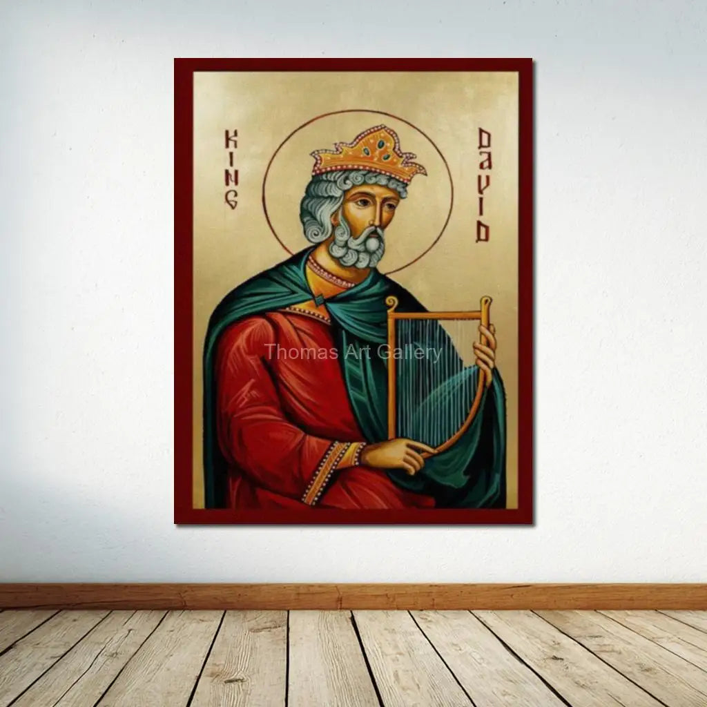 Greek Orthodox Saint Lydia Icon Canvas Print HD Byzantine Art Large Religious Wall Decor for Prayer Corner Office Christian Gift
