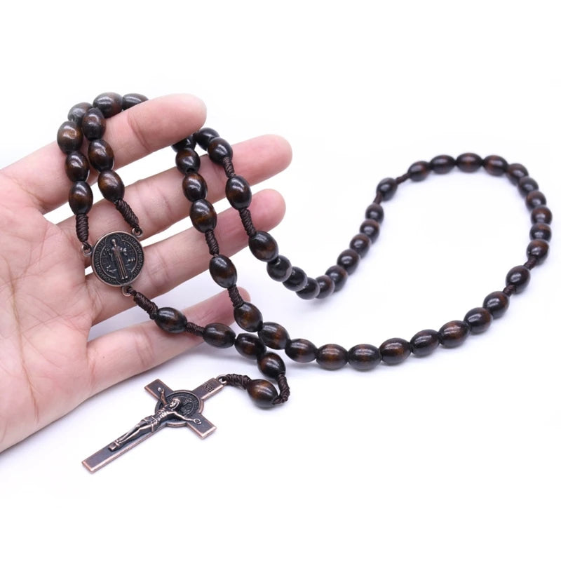 Beads Chain for Cross Necklace Christian Religious Prayer Christmas Jewelry Beads Cord Rosary Necklace Drop Shipping