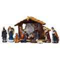 Nativity Set Christmas Manger Decoration Resin Christmas Manger Nativity Figurine Set for Bookshelf Home Dining Table Mantle