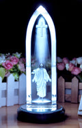 Special offer --best gift Home Decor Decoration Religious 3D Jesus CROSS blessing Decoration Jesus Christ Crystal Image