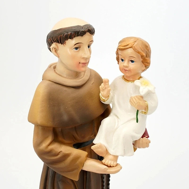 1PC Saint Antonio Statue Icon Catholic Saint Family Prayer Ornaments Jesus Christ Home Decoration Resin Crafts
