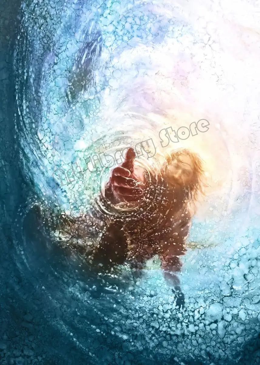 Jesus Christ Portrait Hand of God Poster Retro Christian Religious Canvas Painting Wall Art Pictures Christmas Home Decor