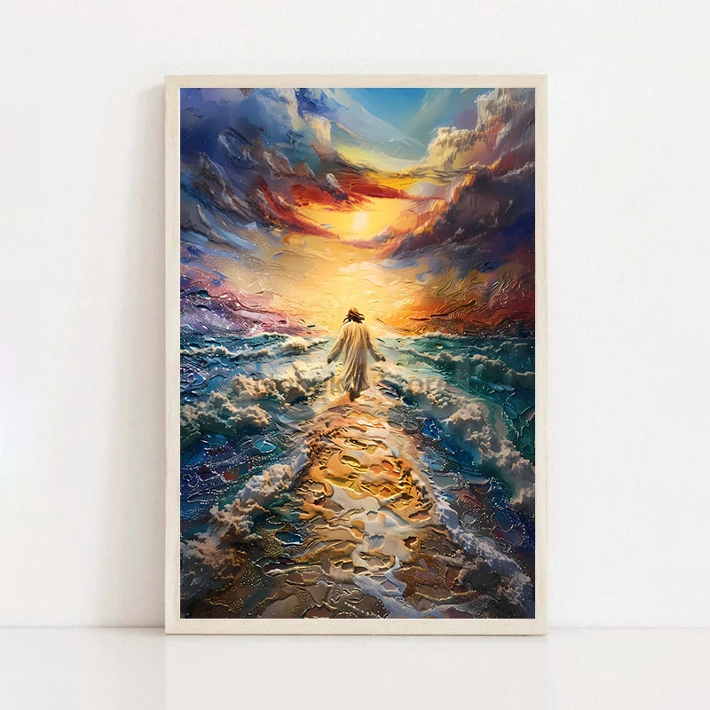 Modern Christian Jesus Poster Religious Prints Canvas Painting Bible Verse Wall Art Pictures Home Living Room Christian Decor