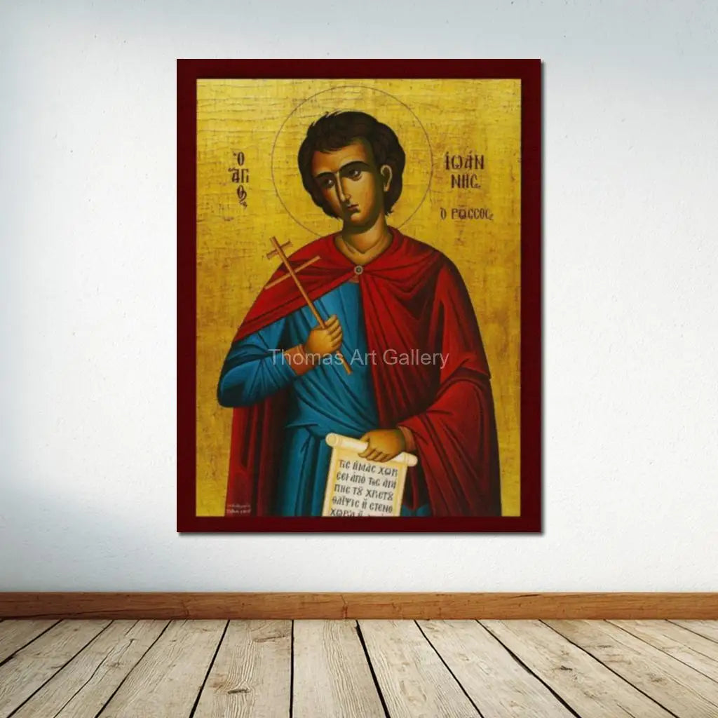 Greek Orthodox Saint Lydia Icon Canvas Print HD Byzantine Art Large Religious Wall Decor for Prayer Corner Office Christian Gift