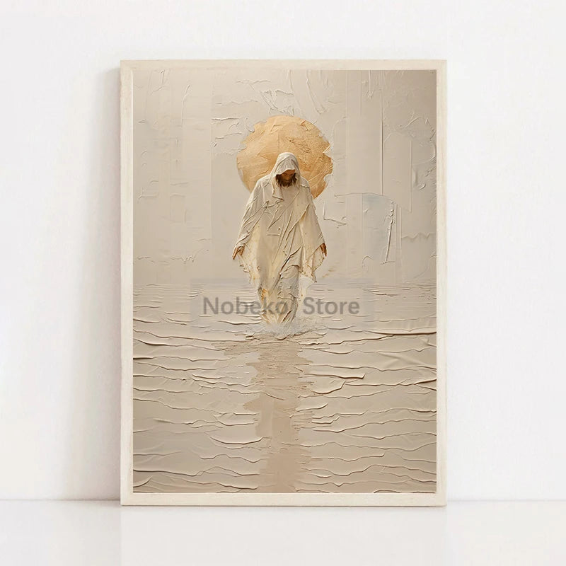 Modern Christian Jesus Poster Religious Prints Canvas Painting Bible Verse Wall Art Pictures Home Living Room Christian Decor