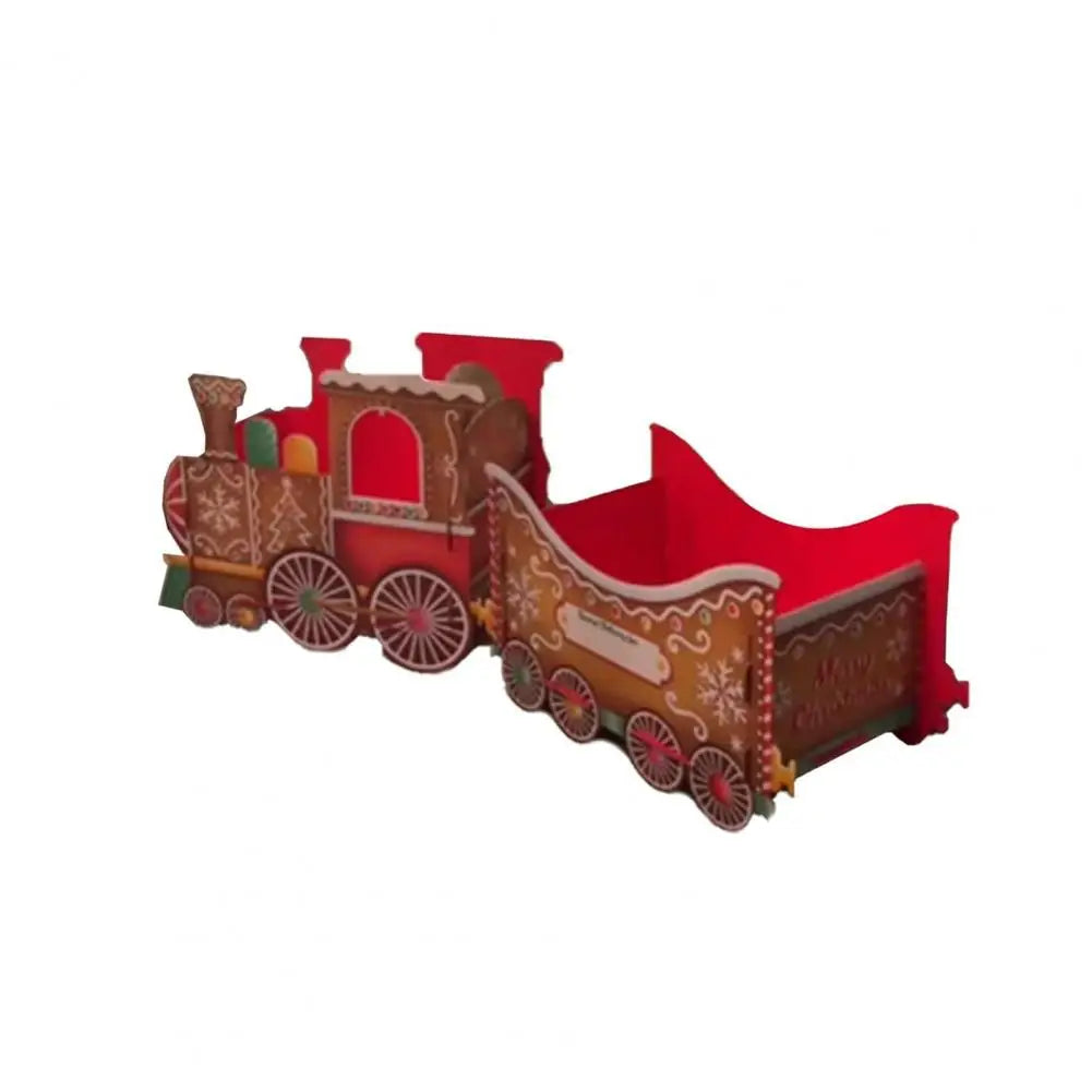 Santa Gift Train Christmas Gift Train Festive Christmas Train Toy Set with Santa Gift Boxes Gingerbread Ornaments for Kids