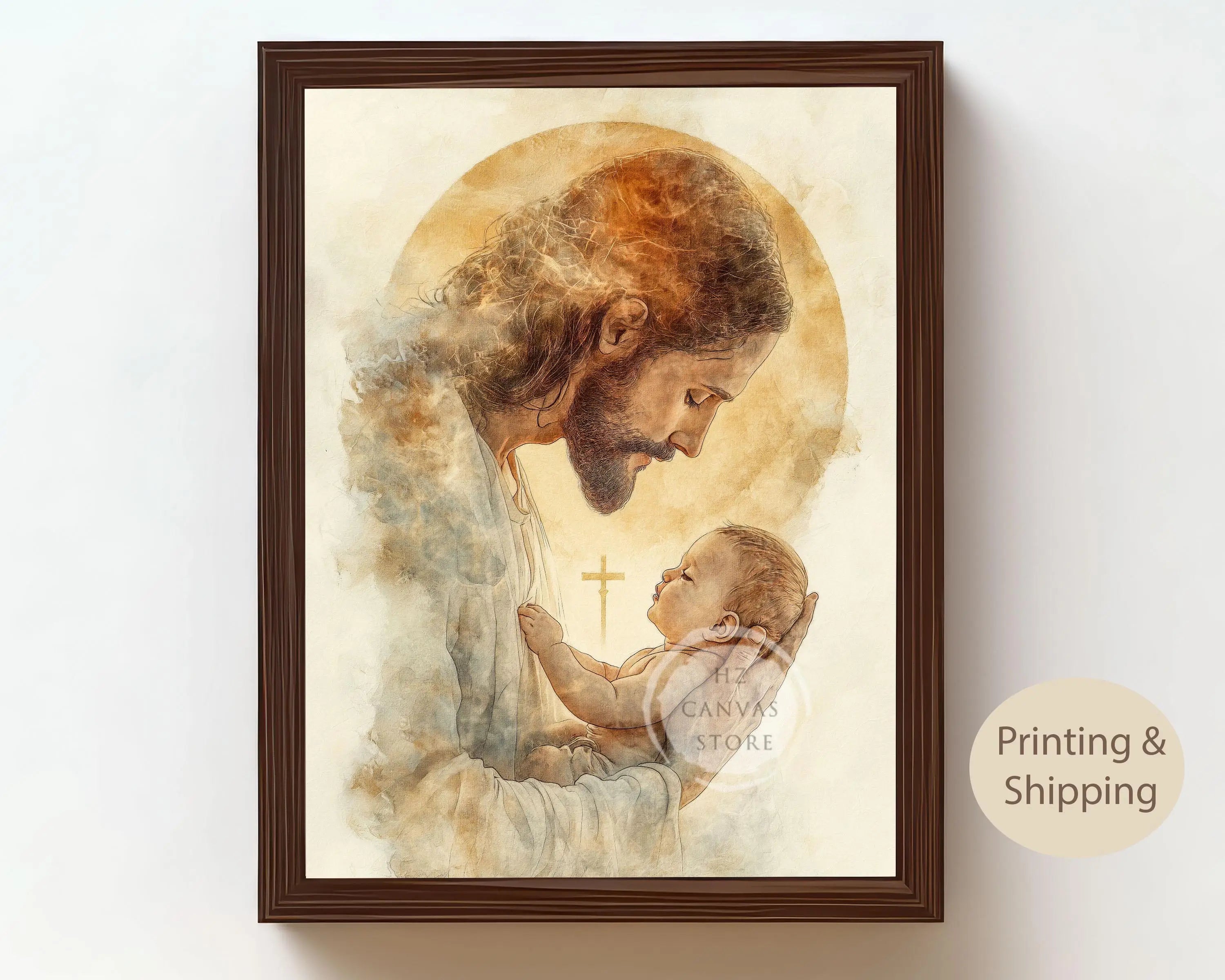 Catholic Wall Art Saint Christina Jesus Virgin Mary Christian Religious Portraits Canvas Biblical Faith Inspirational Home Decor