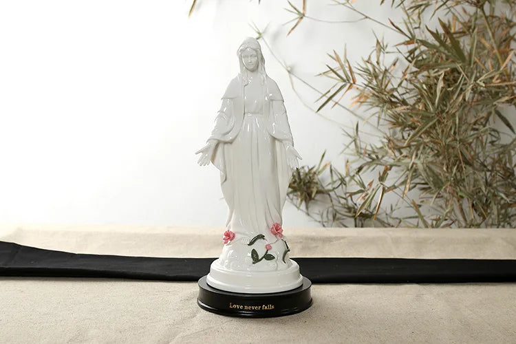 High grade --34 CM TALL TOP art Christianism Madonna Home Decor Decoration Religious Virgin Mary ceramics Decoration statue