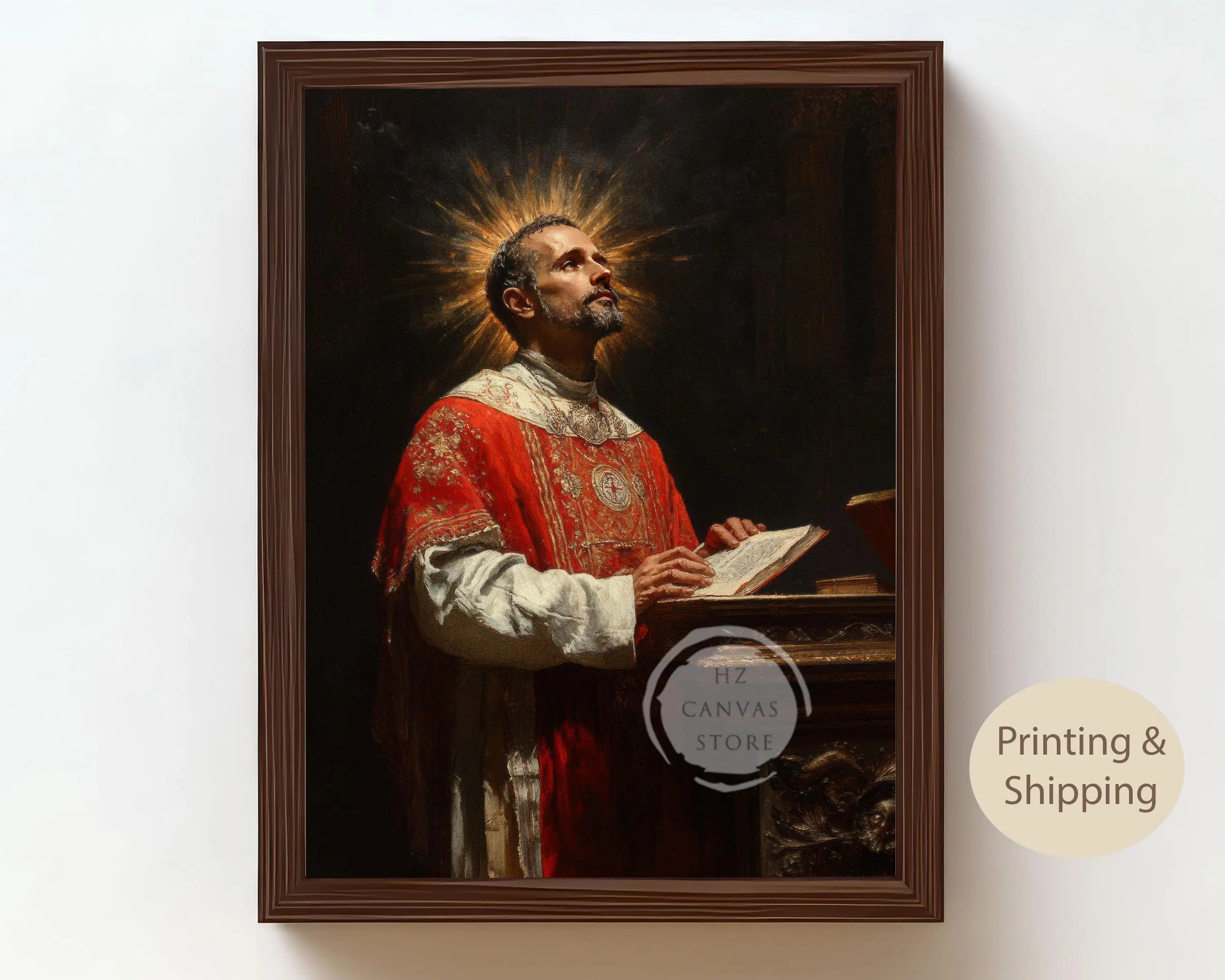 Catholic Wall Art Saint Christina Jesus Virgin Mary Christian Religious Portraits Canvas Biblical Faith Inspirational Home Decor