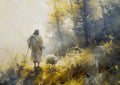 Retro Christian Jesus Leaves The 99 Good Shepherd Landscape Religious Poster Canvas Painting Wall Pictures Home Interior Decor