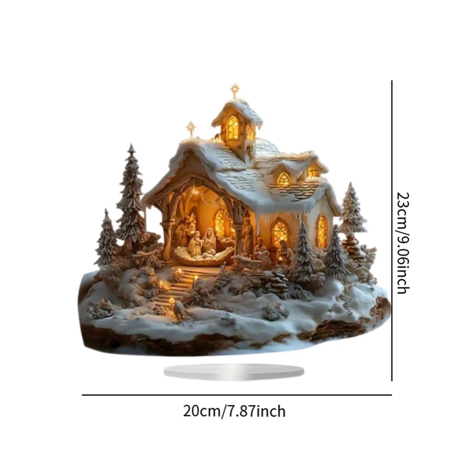 Tabletop Figure Ornaments Desktop Decor Decorative Desk Display Christmas Nativity Figurines for Living Room Home Bedroom Table