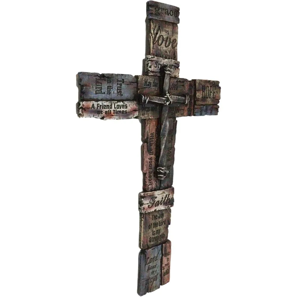 Ebros Gift Rustic Western Christian Holy Bible Scripture Inspirational Words of Encouragement Friendship Faith Hope Love Grace W