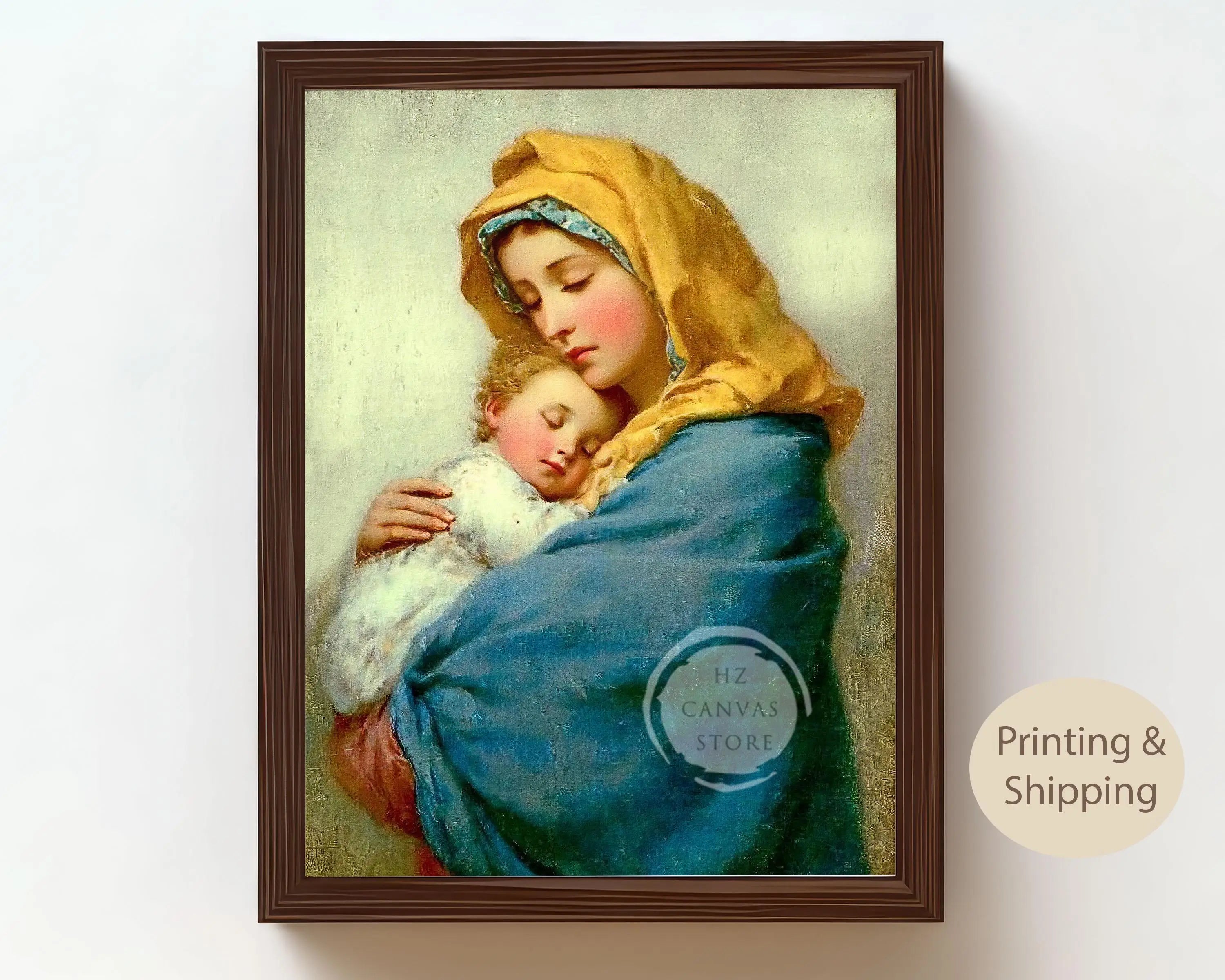 Catholic Wall Art Saint Christina Jesus Virgin Mary Christian Religious Portraits Canvas Biblical Faith Inspirational Home Decor