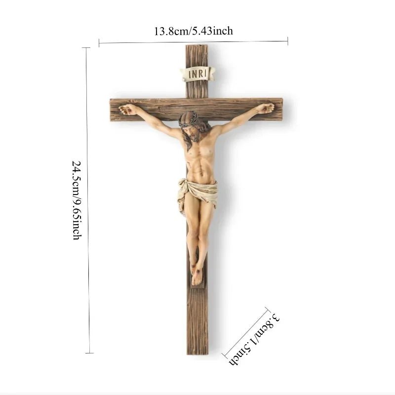 Resin Cross Jesus Christ Cross Statue Small Statue Gift Is Perfect For Collective Decoration Of Cars Houses And Churches