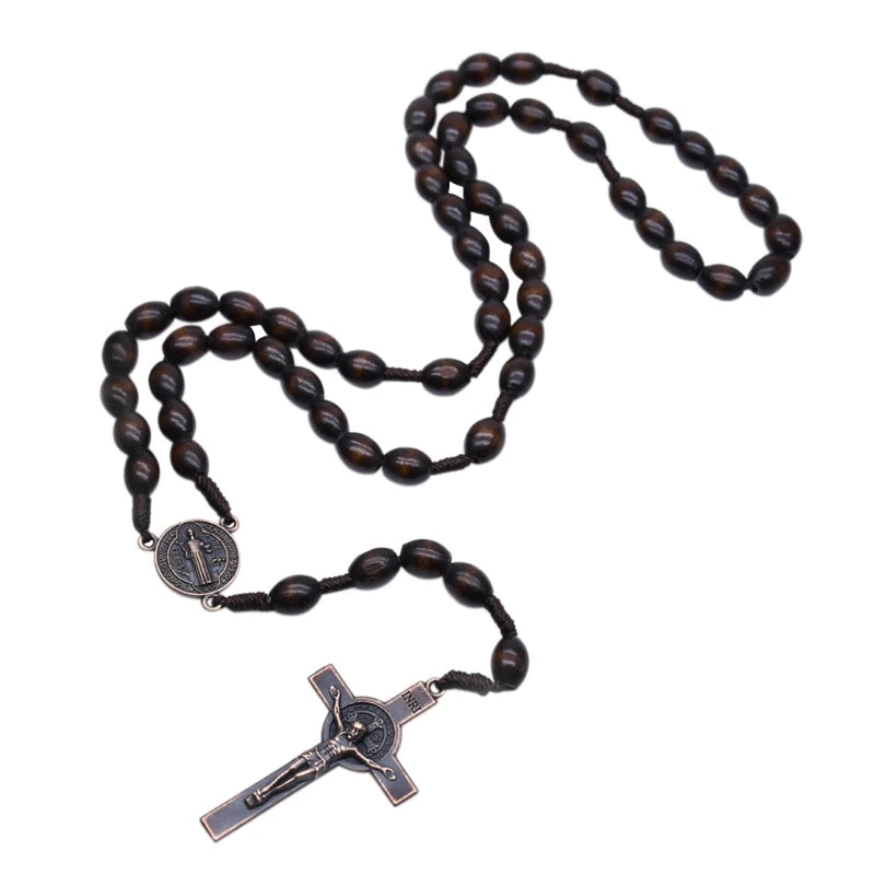 Beads Chain for Cross Necklace Christian Religious Prayer Christmas Jewelry Beads Cord Rosary Necklace Drop Shipping