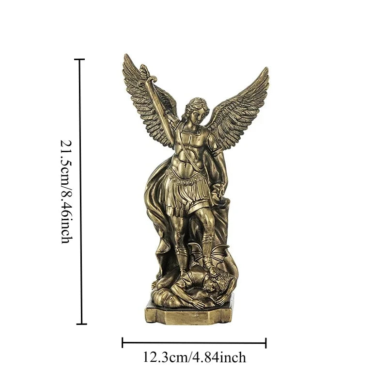 St. Michael Statue for Home Protection Catholic Saint Sculpture Christian Gift Idea Resin Decor Church Altar Figure Home Decor