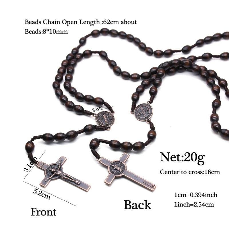 Beads Chain for Cross Necklace Christian Religious Prayer Christmas Jewelry Beads Cord Rosary Necklace Drop Shipping