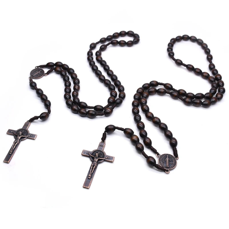 Beads Chain for Cross Necklace Christian Religious Prayer Christmas Jewelry Beads Cord Rosary Necklace Drop Shipping