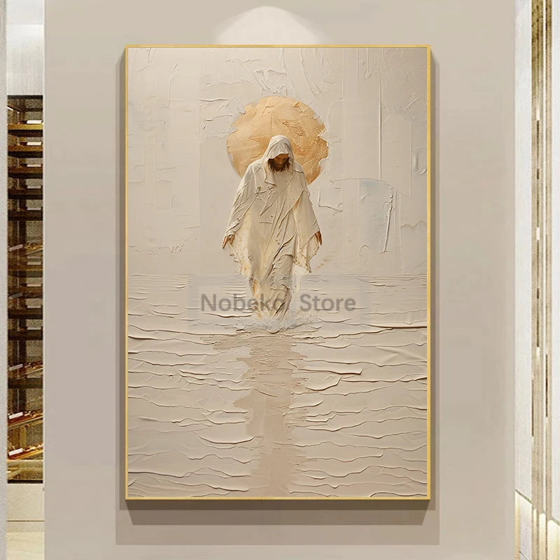 Modern Christian Jesus Poster Religious Prints Canvas Painting Bible Verse Wall Art Pictures Home Living Room Christian Decor