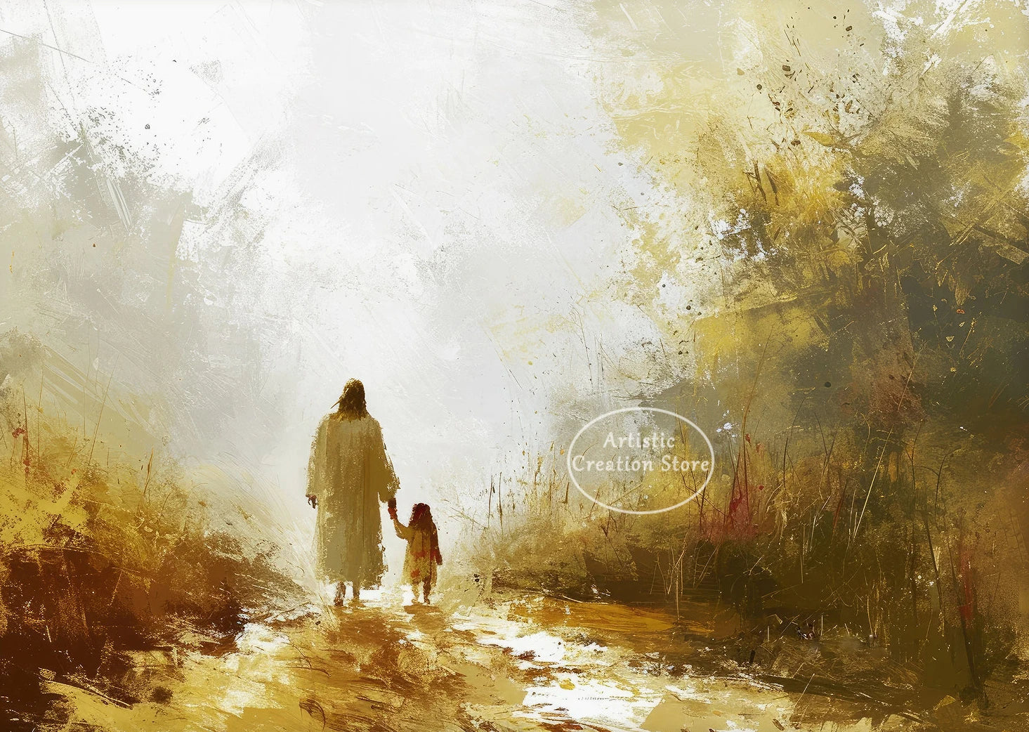 Retro Christian Jesus Leaves The 99 Good Shepherd Landscape Religious Poster Canvas Painting Wall Pictures Home Interior Decor