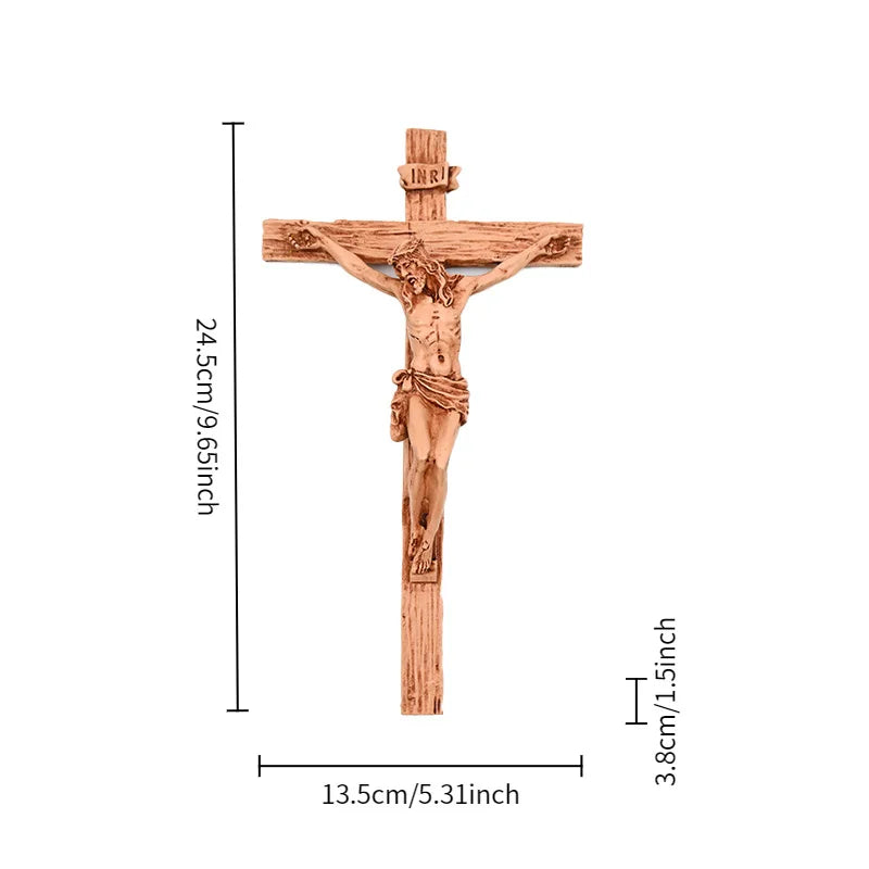 2025 NEW 1pcs Easter Cross Home Office Desktop Resin Ornaments Holiday Decoration Resin Crafts