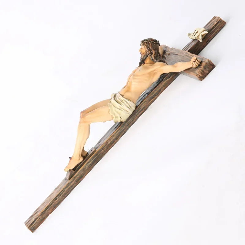 Resin Cross Jesus Christ Cross Statue Small Statue Gift Is Perfect For Collective Decoration Of Cars Houses And Churches