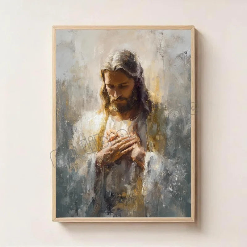 Classic Jesus Knocking At The Door Religious Faith Christian Bible Art Poster Canvas Painting Wall Pictures Home Interior Decor