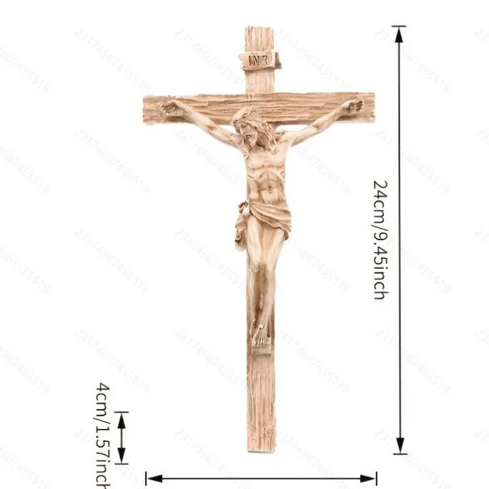 2025 NEW 1pcs Easter Cross Home Office Desktop Resin Ornaments Holiday Decoration Resin Crafts