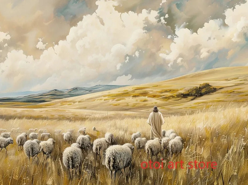 Religious Retro Jesus Christ Savior Christian Jesus Portrait Art Poster Canvas Painting Wall Print Picture for Room Home Decor