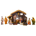 Christmas Nativity Scene Set Handmade Decorative Xmas Statue, Tabletop Decoration for Office, Desk