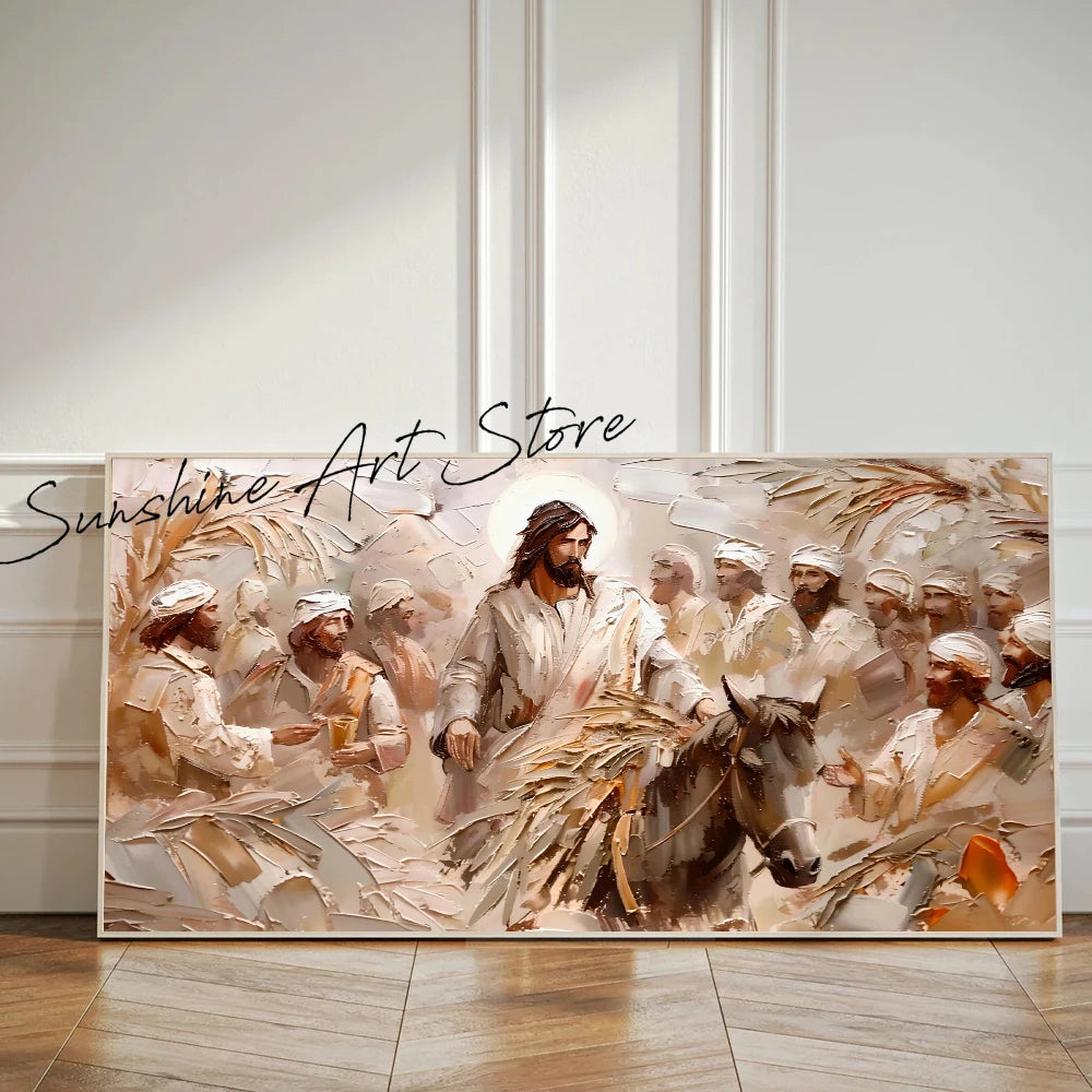 Religious Easter Bible The Last Supper Christian Canvas Painting Wall Art Jesus Wall Art Decor Bible Painting Holy Week Prints