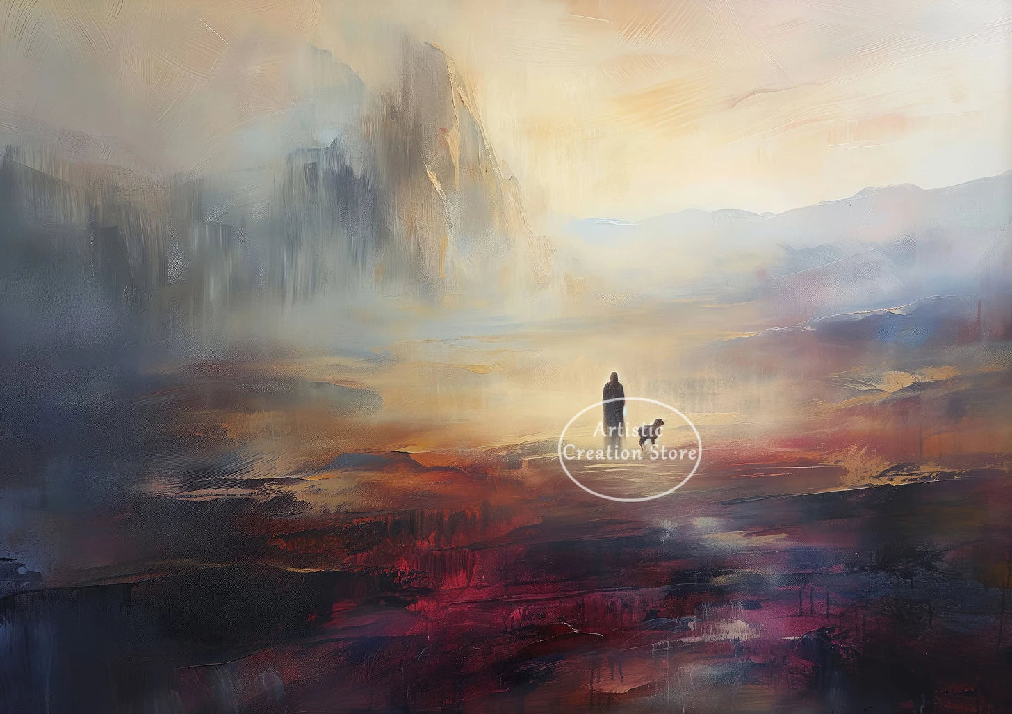 Retro Christian Jesus Leaves The 99 Good Shepherd Landscape Religious Poster Canvas Painting Wall Pictures Home Interior Decor